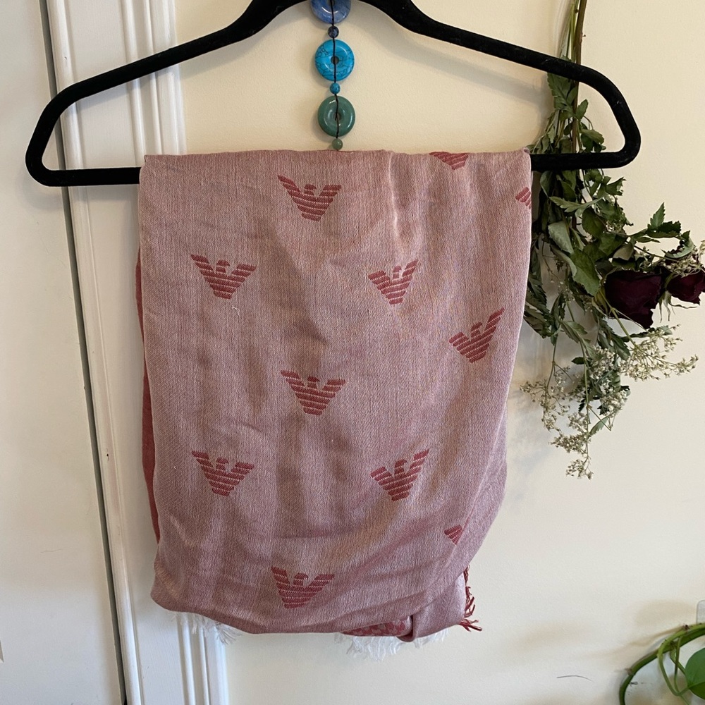 Emporio Armani Red scarf. Worn once, extremely soft